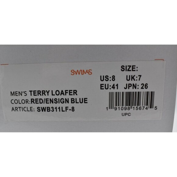 SWIMS Mens Size 8 Terry Loafer Red Ensign Blue Slip On Loafers Shoes - Picture 12 of 12